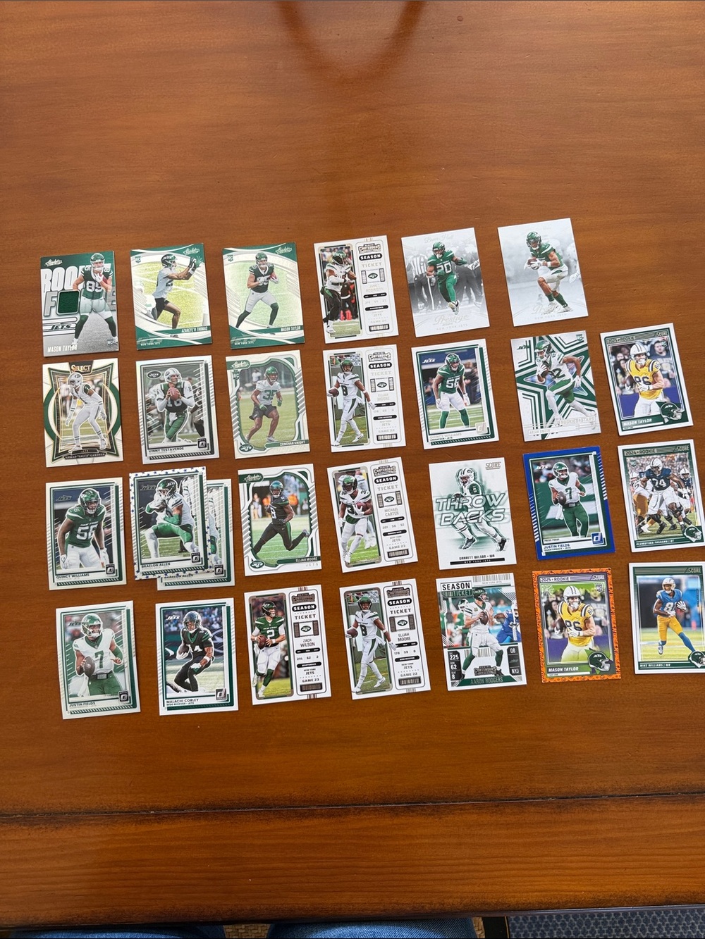 NY Jets NFL Foot all cards - set of 28